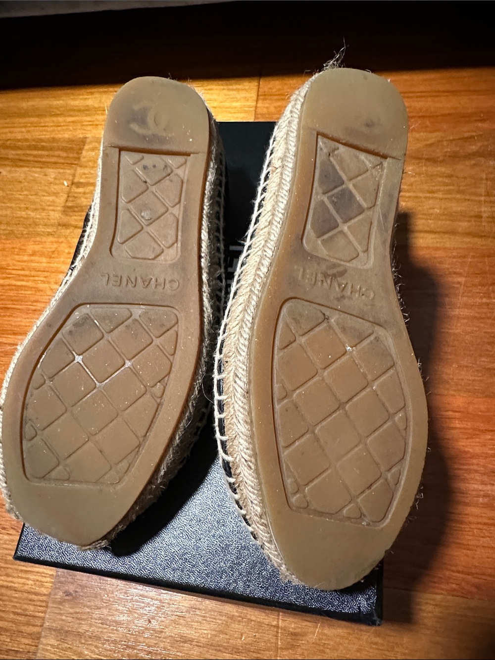 Women’s Black Chanel Leather Espadrilles - Picture 3 of 6